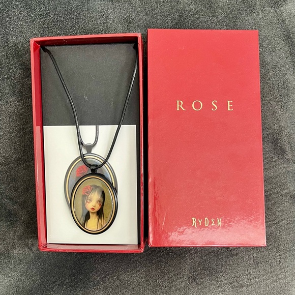 Mark Ryden Official Metal Enamel ROSE PENDANT by Porterhouse Editions COA New - Picture 10 of 10
